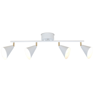 K55412-4VA Lux 4-osainen kattovalaisin valkoinen / kulta, Sessak - Kohdevalaisimet - 185365 - 1