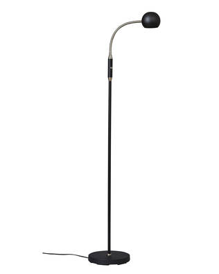 G 137/16 Fladen lattiavalaisin, musta / harjattu teräs, GU10, AH Belysning - Lattiavalaisimet - 184160 - 1