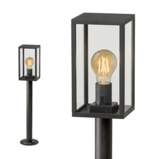 Limosa 70 pylväsvalaisin 12V, musta, kirkas lasi, Garden Lights - Pylväsvalaisimet ja pollarit - 010580 - 1