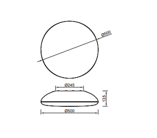 8135 Kazz plafondi 50cm, musta, Santiago Sevillano, mAntra, e.litevalaisimet - Plafondit - 013750 - 2