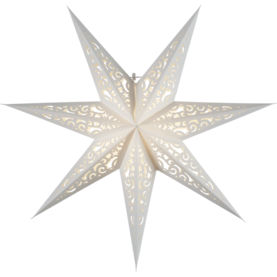 501-22 Lace - paperitähti, ilman johtoa, valkoinen paperi, 45cm, Star Trading, Noortrade - Kranssit ja tähdet - 182110 - 1