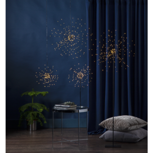 710-03-1 Firework - riippukoriste 50cm, 200 led, musta runko, sisäkäyttöön, StarTrading, Noortrade - Kranssit ja tähdet - 183900 - 2