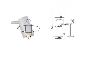 7520 Sal pöytävalaisin 36,5cm valkoinen, mAntra, e.litevalaisimet - Pöytävalaisimet - 184640 - 2