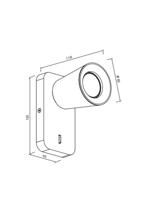 85481 4434 Elli seinävalaisin valkoinen, Kauppahuone Harju Oy, GTV decor - Seinävalaisimet - 184680 - 2