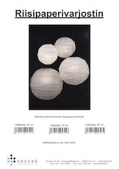 50cm riisipaperipallovarjostin - Riippuvat valaisimet - 012080 - 2