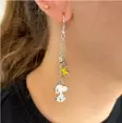 Peanuts Snoopy, Woodstock - Tenavat Ressu ja Kaustinen - korvakorut, House of Disaster - Tekstiilit ja asusteet - 006500 - 5