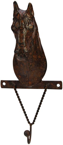 70558 Hevosenpää - koukku, ruskea valurauta, 24 cm, Weiste - Sisustustuotteet ja astiat - 181540 - 1