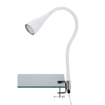 2762-016P Elasti - Valkoinen klipsivalaisin, 1 x GU10 3W led, E.litevalaisimet - Pöytävalaisimet - 100480 - 1