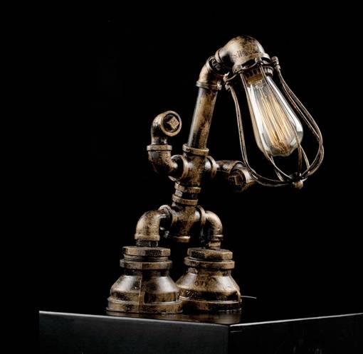 1060-1T Barrel - pöytävalaisin, E27, antiikkiruskea, Valaisin Grönlund - Pöytävalaisimet - 101340 - 1