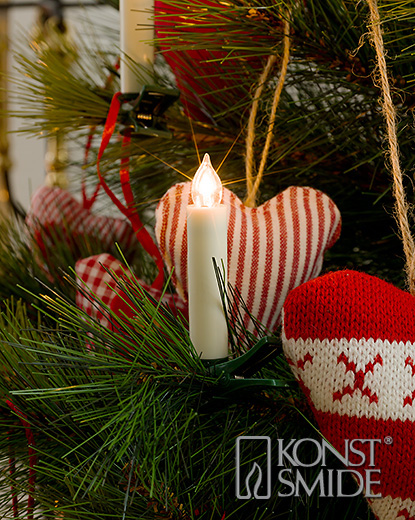 1901-100 Led Kuusenkynttilät, paristokäyttöinen, kaukosäädin, 10 kpl, Konstsmide - Valosarjat sisälle - 101490 - 1