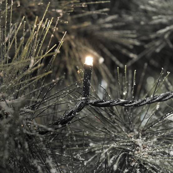 3613-110 200-os. valosarja lämminvalkoinen led, musta johto, ulos / sisälle, Konstsmide - Valosarjat ulos - 005860 - 1