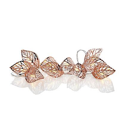 703858 Leaf - led valosarja, kupari, paristokäyttöinen, MLG - Valosarjat sisälle - 181630 - 1