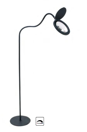 733477 Magni - suurennuslasi lattiavalaisin, musta, 3Diopter, 10,5W led, HaloDesign - Lattiavalaisimet - 183170 - 1