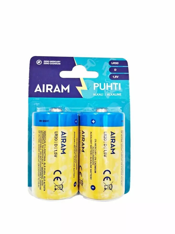 9471499 Airam Puhti paristo LR14 / C - kokoinen, 2 kpl/pkt, Airam - SISÄVALAISIMET - 005580 - 2