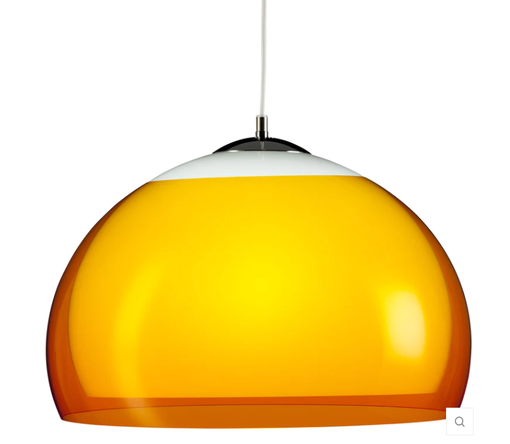 Dipol - riippuvalaisin, oranssi ja valkoinen akryyli, 46cm, Fosto Classics, fosto.fi - Riippuvat valaisimet - 006740 - 1