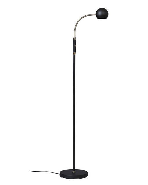 G 137/16 Fladen lattiavalaisin, musta / harjattu teräs, GU10, AH Belysning - Lattiavalaisimet - 184160 - 1