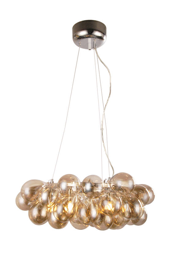 Illusia riippuvalaisin, amber lasi, 50cm, 6xG9, AT-Valaisin - Riippuvat valaisimet - 002320 - 1