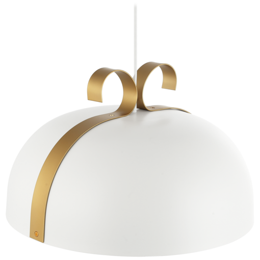 K55318-1VAKU Rusetti riippuvalaisin, valkoinen/kulta, Jenni Inkeröinen, Sessak - Riippuvat valaisimet - 010510 - 1