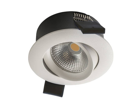 4107649 Compact - alasvalo, valkoinen, 7W led, suunnattava, IP44, 3000K, Airam - Upotettavat valaisimet - 005160 - 1