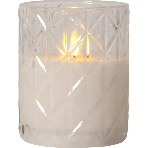 061-36 Flamme Romb 12,5cm kirkaslasi led-kynttilä, StarTrading, noortrade - Kyntteliköt ja kynttilät - 007030 - 1