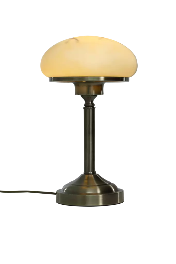 28107-30-02 August pöytävalaisin antiikkimessinki, beige marmori, Aneta - Pöytävalaisimet - 008060 - 1