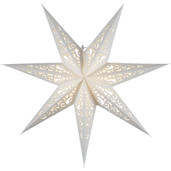501-22 Lace - paperitähti, ilman johtoa, valkoinen paperi, 45cm, Star Trading, Noortrade - Kranssit ja tähdet - 182110 - 1