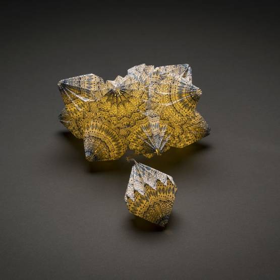 3124-403 Paperilyhty - valosarja, 10 kpl lämmin valkoista lediä, valkoinen/sininen paperilyhty, sisäkäyttöön, Konstsmide - Valosarjat sisälle - 182120 - 1