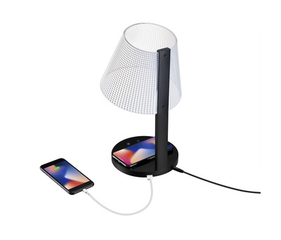 4126297 Illusion Dot - pöytävalaisin, hipaisukytkin, värilämpötilasäätö, Qi- ja USB- latausmahdollisuus, Airam - Pöytävalaisimet - 182700 - 1