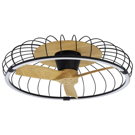 7808 Nature - tuuletinvalaisin kaukosäätimellä, musta / pyökki, Design José Ignacio Ballester, mAntra, e.litevalaisimet - Tuulettimet - 184510 - 1