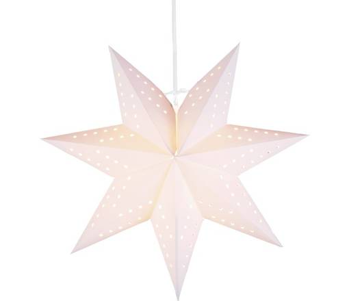 236-50 Bobo - paperitähti 34cm, valkoinen, E14, Star Trading, Noortrade - Kranssit ja tähdet - 184900 - 1