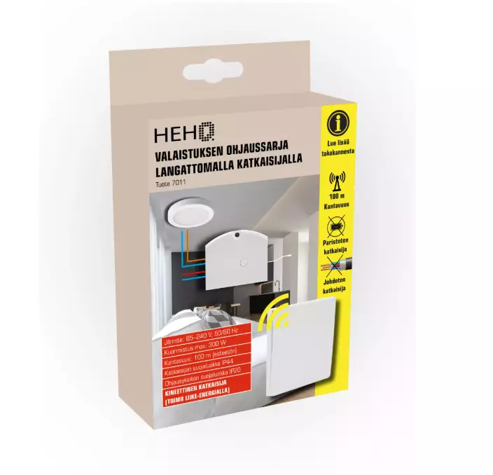 7011 langaton valaistuksenohjaus -setti, vastaanotin ja lähetin, HEHQ - Sähkötarvikkeet - 185340 - 1