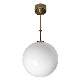 Klassinen lasipallovalaisin 30cm lasikuvulla, säädettävä antiikkimessinkivarsi, E27, AH-Belysning - Riippuvat valaisimet - 100120 - 1