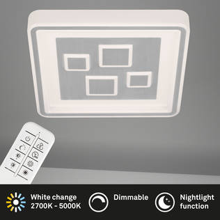 3473-019 Bricks 49cm plafondi kaukosäätimellä, briloner, E.litevalaisimet - Plafondit - 184221 - 2