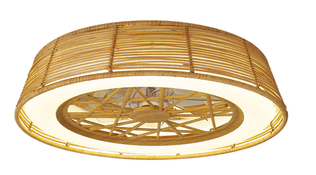 7810 Indonesia -tuuletinvalaisin 63cm rottinki, Design José I. Ballester, moottori 35W, 70W led, Mantra, E.litevalaisimet - Tuulettimet - 006931 - 1