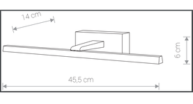 9351 Van Gogh - seinävalaisin, musta, 8W led, IP44, 3000K 447lumen, E.litevalaisimet - Seinävalaisimet - 100881 - 2