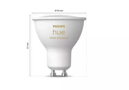 929003666702 Philips Hue White Ambiance led-poltin GU10, 2kpl - Led-lamput - 002901 - 2