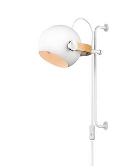 734139 D.C seinävalaisin pitkä, valkoinen, tammi, E27, Halo Design - Seinävalaisimet - 008631 - 1