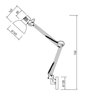 85452 2270 Artemia seinävalaisin 16,5cm musta, Kauppahuone Harju Oy, GTV decor - Seinävalaisimet - 184671 - 2