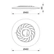 8692 valkoinen Slim CCT plafondi 46cm, mAntra, e.litevalaisimet - Plafondit - 002891 - 8