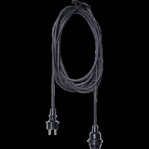 418-31 2,5m ulkokäyttöön sopiva ripustusjohto, musta, E27, StarTrading, Noortrade - Tarvikkeet ja lisävarusteet - 183481 - 1