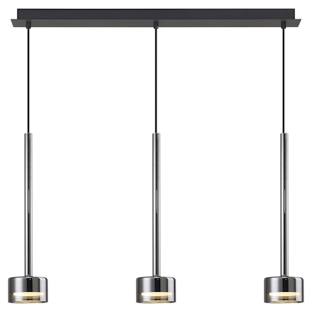 7883 Tonic 3-osainen riippuvalaisin, mustakromi, mAntra, e.litevalaisimet - Riippuvat valaisimet - 185371 - 1