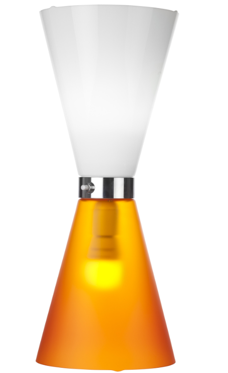 Flip -pöytävalaisin 20,5cm opaalinvalkoinen/oranssi, Pentagon Design, Fosto Oy - Pöytävalaisimet - 006791 - 1