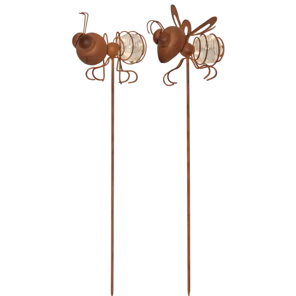 483-13 Oxida Bug Solar- koriste 2kpl, ruoste, StarTrading - Aurinkokennovalaisimet - 007151 - 1