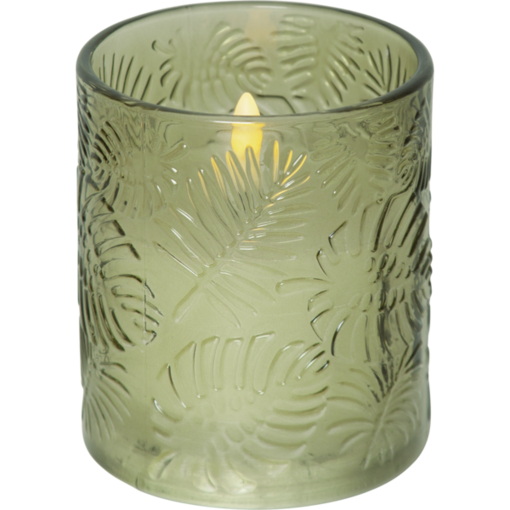 061-71 Flamme Leaf pöytäkynttilä 10cm vihreä, StarTrading, noortrade - Kyntteliköt ja kynttilät - 009971 - 1