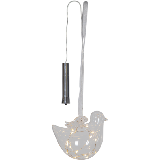 457-87 Bird - lasikoriste led-valoilla, paristokäyttöinen, Star Trading, Noortrade - Muut - 182131 - 1