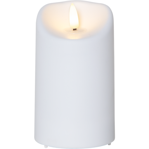 063-83 13cm led- kynttilä Flamme sisälle tai ulos, valkoinen muovi, paristokäyttöinen, Star Trading, Noortrade - Muut - 182921 - 1