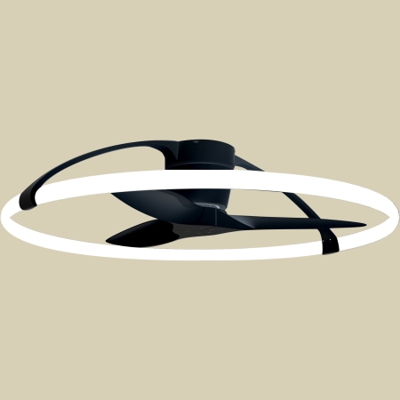 7531 Nepal tuuletinvalaisin kaukosäätimellä, musta, Design José I. Ballester, Mantra, E.litevalaisimet - Tuulettimet - 183821 - 1