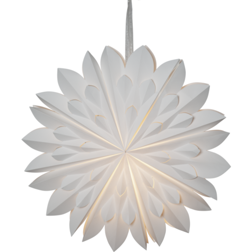 501-87 Clipp - paperitähti 60cm, ilman johtoa, valkoinen, Star Trading, Noortrade - Kranssit ja tähdet - 183851 - 1