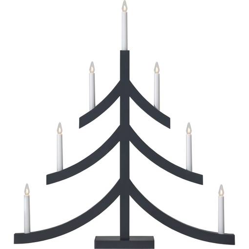 SR-645-23 Pagod kuusi 7-haarainen kynttelikkö grafiitti, Star Trading, Noortrade Oy - Kyntteliköt ja kynttilät - 184801 - 1