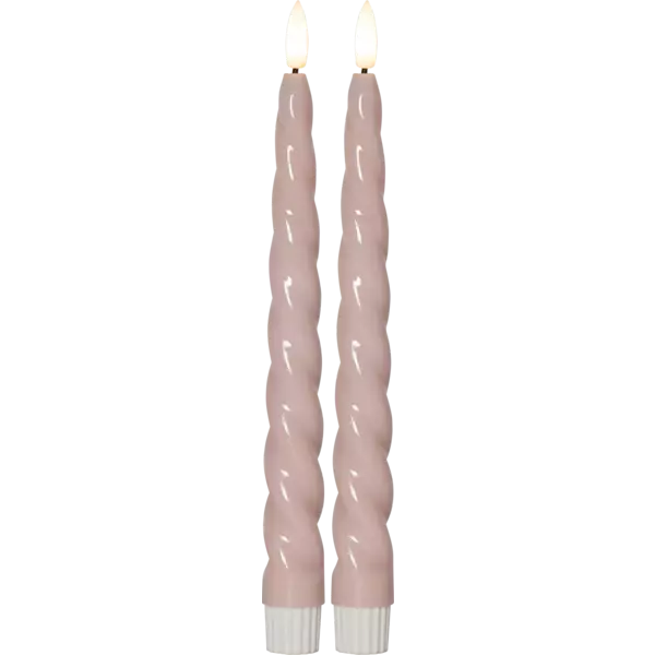 061-83 Flamme Shine antiikkikynttilä roosa 25cm 2kpl/pkt, StarTrading, noortrade - Kyntteliköt ja kynttilät - 185441 - 1